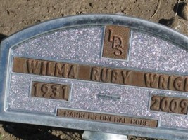 Wilma Ruby Wright Wilma Ruby Wright