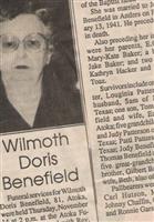 Wilmoth Doris Baker Benefield