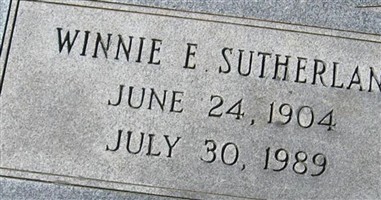 Winnie E. Sutherland