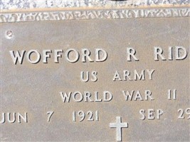 Wofford R Riddle