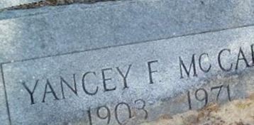 Yancey F McCall