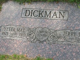 Yetta Mae Dake Dickman Yetta Mae Dake Dickman