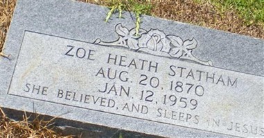 Zoe T. Heath Statham Zoe T. Heath Statham