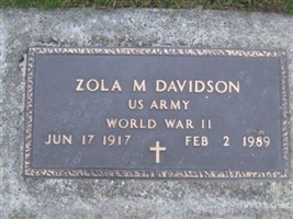 Zola M Davidson
