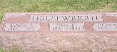 ZONA E. HOUSEWRIGHT ZONA E. HOUSEWRIGHT