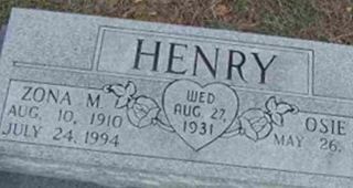 Zona Martha Sisk Henry