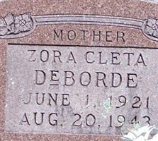 Zora Cleta Fletcher DeBorde