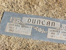 Zora Hall Warren Duncan