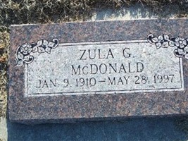 Zula G McDonald