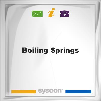 Boiling Springs, Boiling Springs