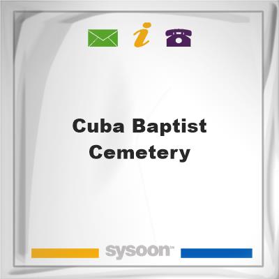 Cuba Baptist Cemetery, Cuba Baptist Cemetery
