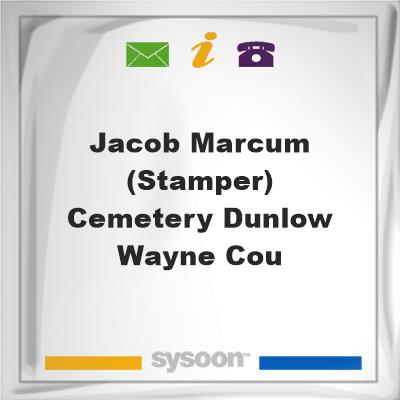 Jacob Marcum (Stamper) Cemetery, Dunlow, Wayne Cou, Jacob Marcum (Stamper) Cemetery, Dunlow, Wayne Cou