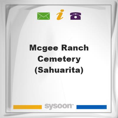 McGee Ranch Cemetery (Sahuarita), McGee Ranch Cemetery (Sahuarita)