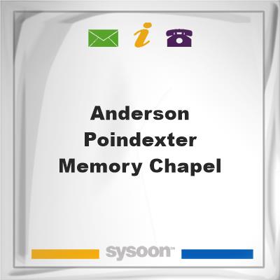 Anderson-Poindexter Memory Chapel, Anderson-Poindexter Memory Chapel