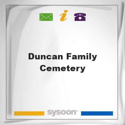 Duncan Family Cemetery, Duncan Family Cemetery