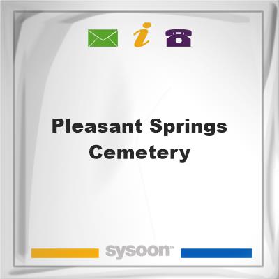 Pleasant Springs Cemetery, Pleasant Springs Cemetery