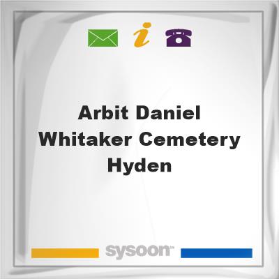 Arbit Daniel Whitaker Cemetery - HydenArbit Daniel Whitaker Cemetery - Hyden on Sysoon