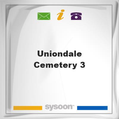 Uniondale Cemetery #3, Uniondale Cemetery #3