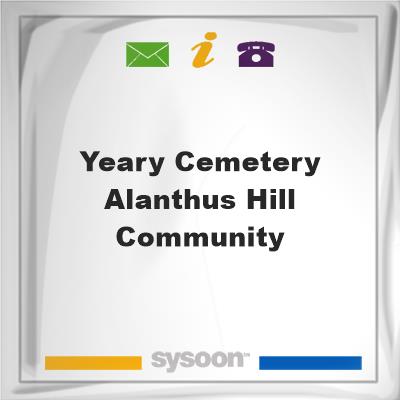 Yeary Cemetery Alanthus Hill Community, Yeary Cemetery Alanthus Hill Community