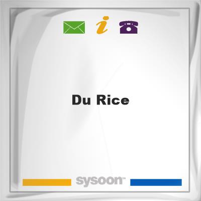 D.U. RiceD.U. Rice on Sysoon