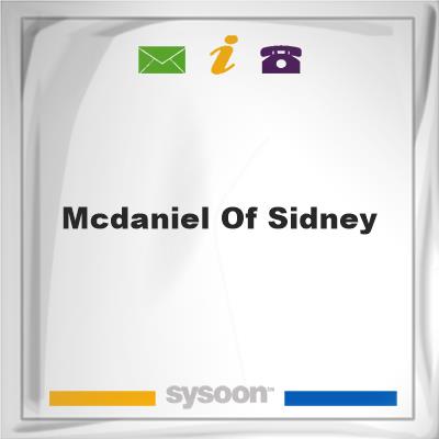 McDaniel of SidneyMcDaniel of Sidney on Sysoon