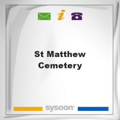 St Matthew CemeterySt Matthew Cemetery on Sysoon