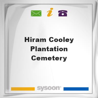 Hiram Cooley Plantation Cemetery, Hiram Cooley Plantation Cemetery