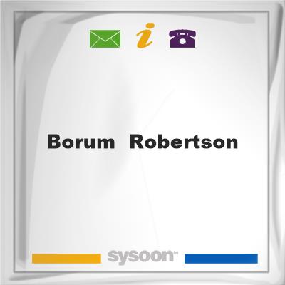 Borum / RobertsonBorum / Robertson on Sysoon