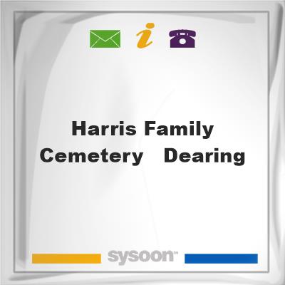 Harris Family Cemetery - Dearing, Harris Family Cemetery - Dearing