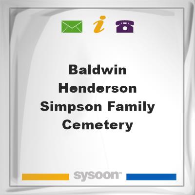Baldwin-Henderson-Simpson Family CemeteryBaldwin-Henderson-Simpson Family Cemetery on Sysoon
