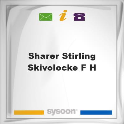 Sharer-Stirling-Skivolocke F HSharer-Stirling-Skivolocke F H on Sysoon