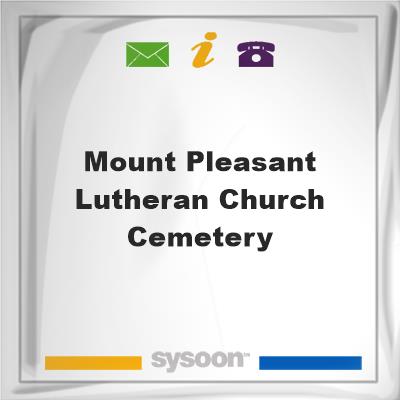 Mount Pleasant Lutheran Church Cemetery, Mount Pleasant Lutheran Church Cemetery