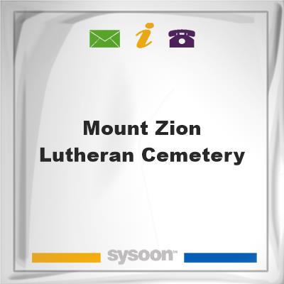 Mount Zion Lutheran Cemetery, Mount Zion Lutheran Cemetery