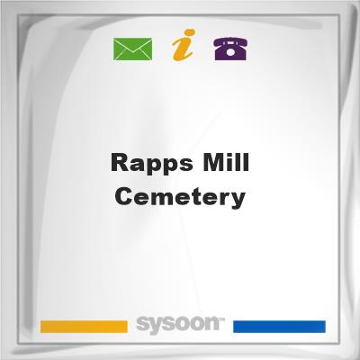 Rapps Mill Cemetery, Rapps Mill Cemetery