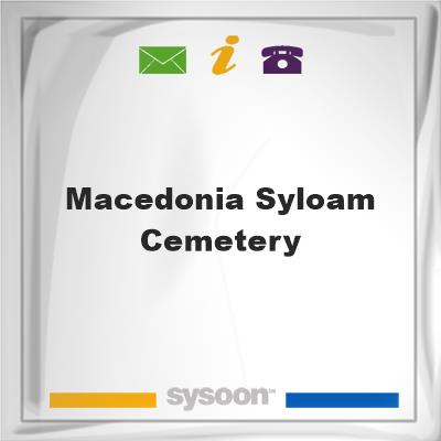 Macedonia Syloam Cemetery, Macedonia Syloam Cemetery
