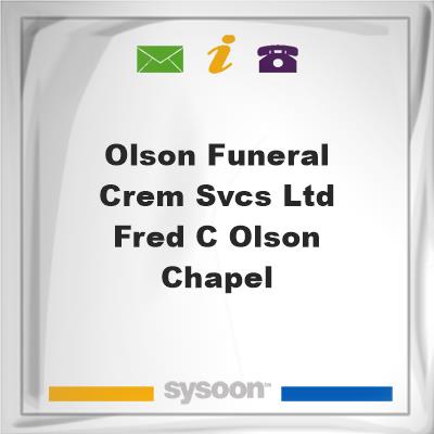 Olson Funeral & Crem. Svcs. Ltd Fred C. Olson Chapel, Olson Funeral & Crem. Svcs. Ltd Fred C. Olson Chapel