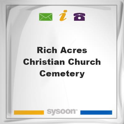 Rich Acres Christian Church Cemetery, Rich Acres Christian Church Cemetery