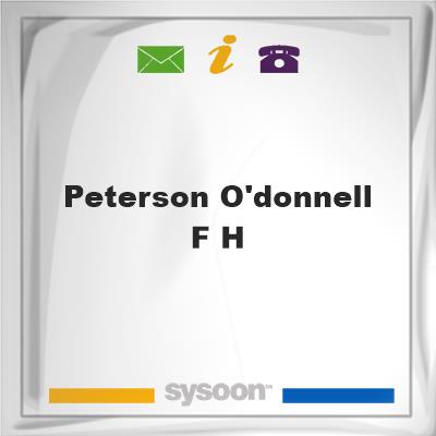 Peterson-O'Donnell F HPeterson-O'Donnell F H on Sysoon