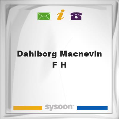 Dahlborg-MacNevin F HDahlborg-MacNevin F H on Sysoon