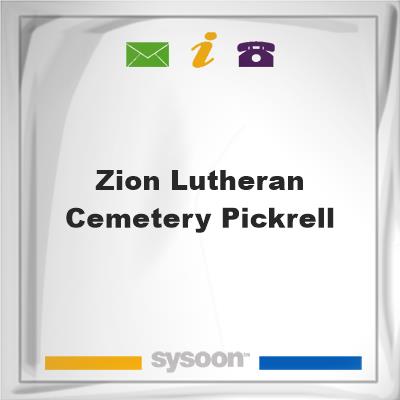 Zion Lutheran Cemetery, Pickrell, Zion Lutheran Cemetery, Pickrell