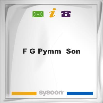 F G Pymm & SonF G Pymm & Son on Sysoon