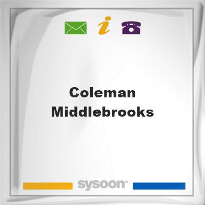Coleman-MiddlebrooksColeman-Middlebrooks on Sysoon