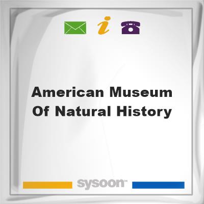 American Museum Of Natural History, American Museum Of Natural History