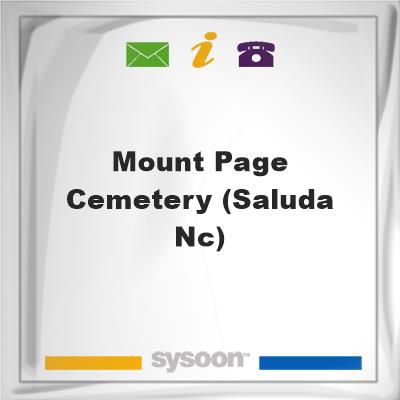 Mount Page Cemetery (Saluda, NC), Mount Page Cemetery (Saluda, NC)