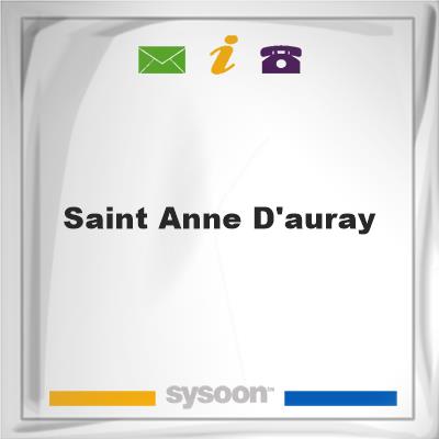 Saint Anne d'Auray, Saint Anne d'Auray