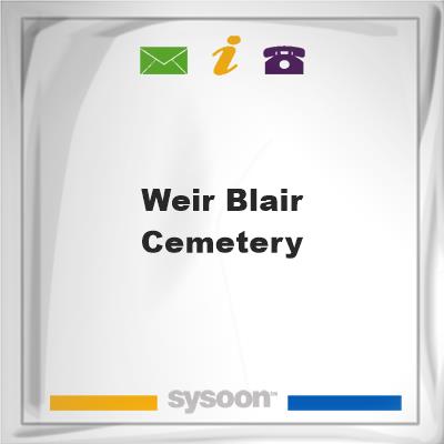 Weir Blair Cemetery, Weir Blair Cemetery
