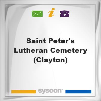 Saint Peter's Lutheran Cemetery (Clayton)Saint Peter's Lutheran Cemetery (Clayton) on Sysoon