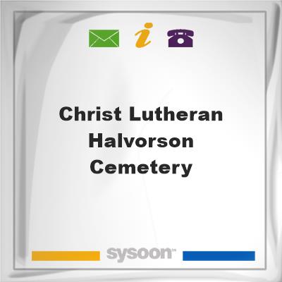 Christ Lutheran Halvorson Cemetery, Christ Lutheran Halvorson Cemetery