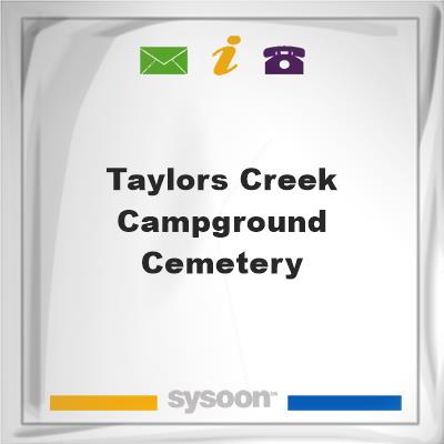Taylors Creek Campground Cemetery, Taylors Creek Campground Cemetery