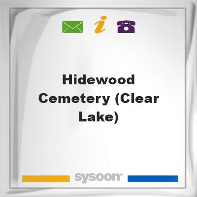 Hidewood Cemetery (Clear Lake)Hidewood Cemetery (Clear Lake) on Sysoon